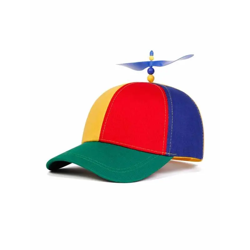 Unique Rainbow Propeller Hat Fun Adjustable Headwear Adult Helicopter Style Vibrant Party Costume Cap  Perfect for Holiday Celebrations, Festivals & Fun Party Vibes Breathable Full Face Balaclava Hat