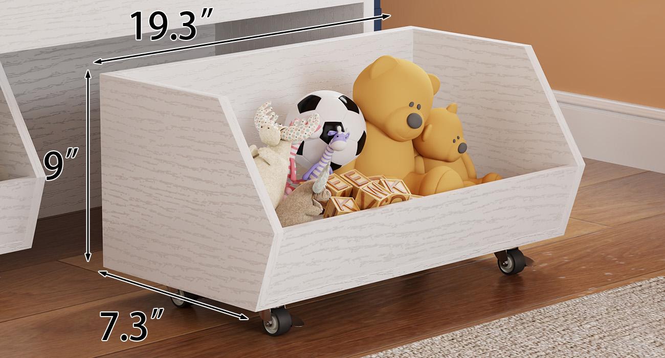 COZPAW Toy Storage Organizer, 2/3 Tier Montessori Shelf with Movable Bins, Toy Organizers Book Shelf for Kids Room, Playroom, Nursery