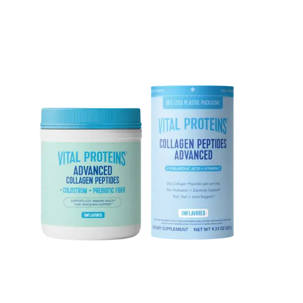 Vital Proteins Advanced Multi-Benefit Collagen: Peptides, Colostrum & Fiber Blend - Unflavored, 9.33 oz | with Hyaluronic Acid & Vitamin C