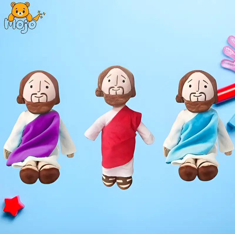 Jesus Plush toy 3 in 1, Soft and Cuddly Toys for Kids and Adults, Lovely Plush gift, Christian Catholic Religious Plushie, Christian baptism gifts, Christmas Easter Gift for Kids Baby Adult, My first addiction toys, Home Decorations, Plushies,