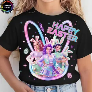 [Sale Up To 50%] Kpop Easter Day Shirt, K-Pop Cartoon Girl Band, Easter Anime Girl Group Shirt, Happy Easter Shirt, Preppy Easter Kpop Shirt, Easter Kpop Hunters Tee