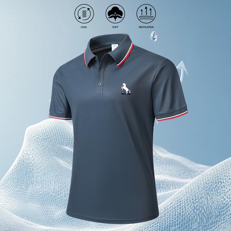 10 Pack New Summer Plain Polo Shirts Men Thin Comfortable Breathable Turn Down Collar Short Sleeve T-Shirt Outdoor Golf Tennis Clothes