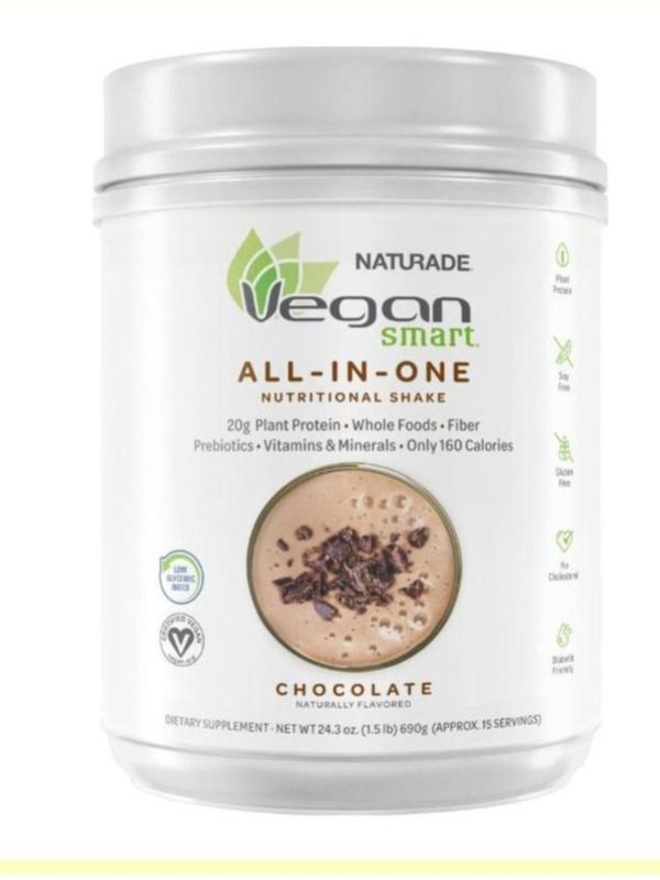 VeganSmart All-In-One Nutritional Shake Dietary Supplement | 20g Protein, Fiber, Vitamins & Omega-3 | Edible Healthcare Fitness Powder