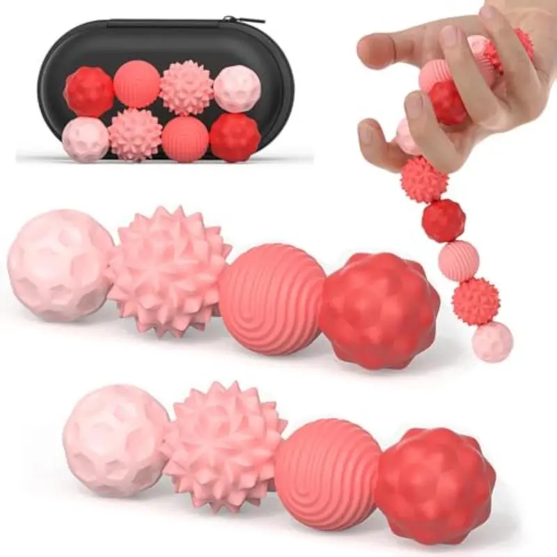 8 PCS/set Fidgeting Relax Toys with ElasticTexture,ViralStress Relief Toy,Fidget Balls Toys,Silicone Ball Set, Quietoffice fidget toys,Assorted Colors, Stress Relief,back to school,back to school haul