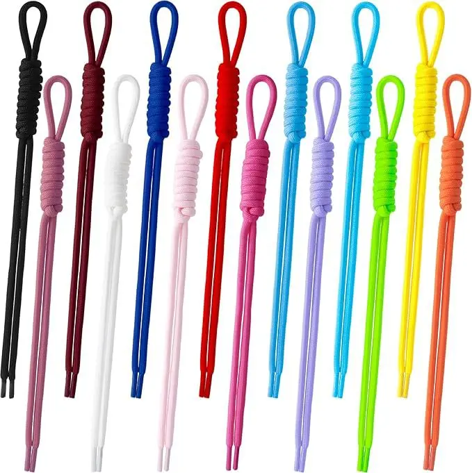 14pcs Paracord Keychain Bag Charm, Colorful Paracord Keychain, Braided Rope Bag Charms Accessories for Purse Backpack Handbag Tote Bag Decoration-14 Colors