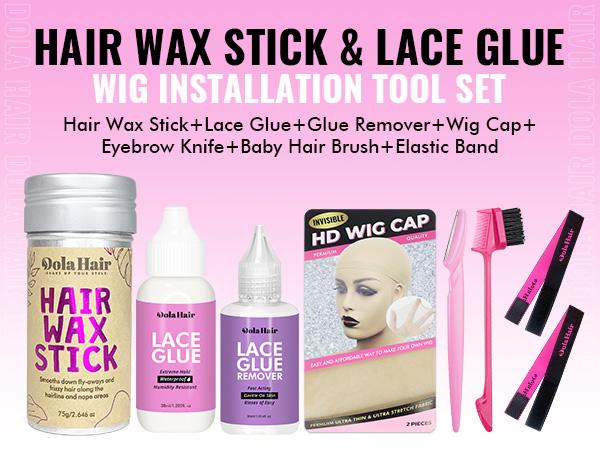 Dolahair Lace Glue for Front Wigs Invisible Bonding Hair Replacement Adhesive Waterproof Super Hold Hair Glue Wig Kit Glue Remover Hair Wax Stick Dolahair Lace Glue for Front Wigs Invisible Bonding Hair Replacement Adhesive Waterproof Super Hold Hair Glue Wig Kit Glue Remover Hair Wax Stick