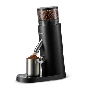 LEBURRY Burr Coffee Grinder Pro – Automatic Coffee Bean Grinder, 60 Grind Settings, LCD Timer, USB Rechargeable, 80g Hopper, 51mm & 58mm Portafilter Compatible For Home, Kitchen & Office