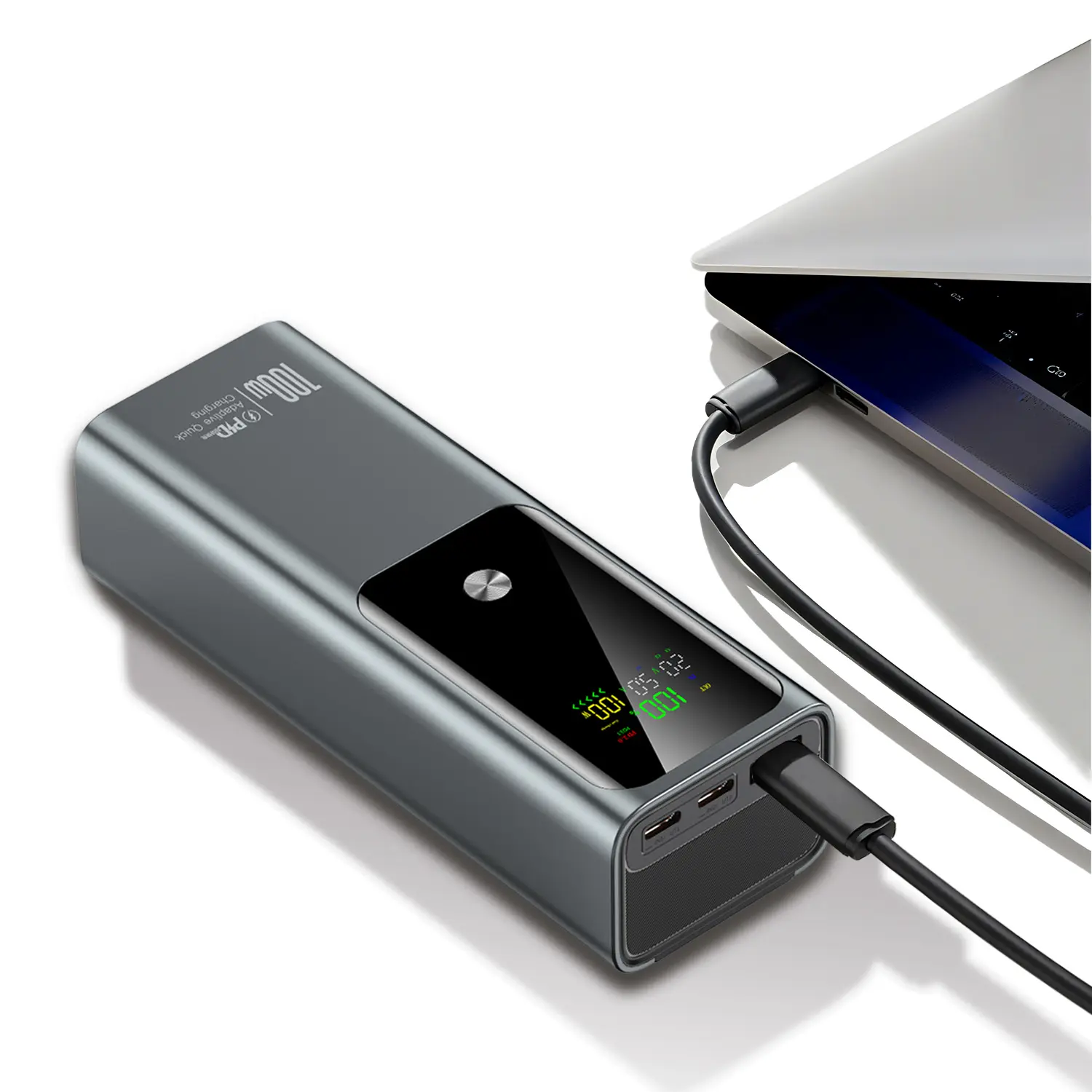 ELFEYE 20000mAh Chargeable Battery Power Bank - 100W PD QC Fast Charging Mobile Device Accessory, 3-Output Portable Laptop Charger for Travel, MacBook, iPhone, Samsung & More