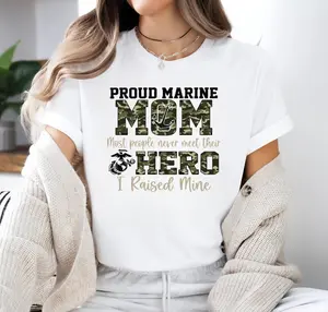 Proud Marine Mom T-Shirt – USMC Camo Military Family Graphic Tee