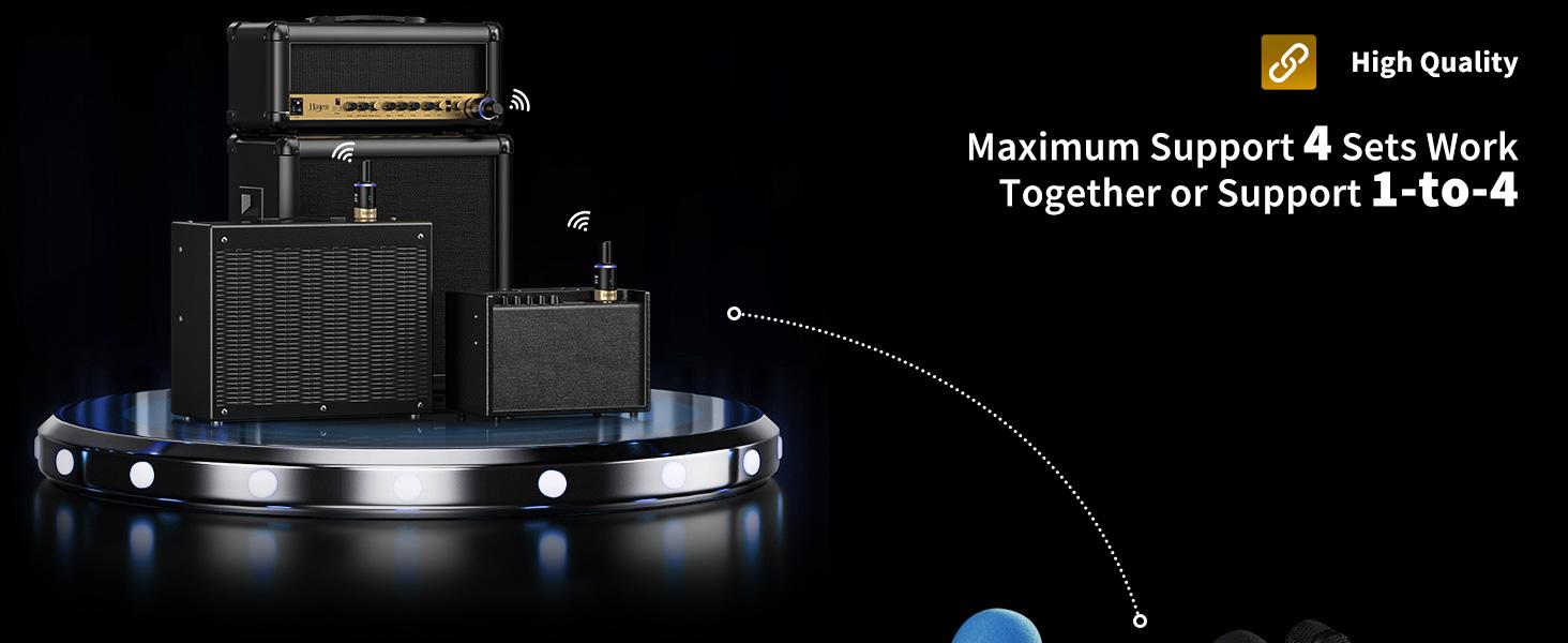 LEKATO MW-1 5.8Ghz PRO Wireless Microphone Transmitter Receiver Set,Plug-on XLR Microphone Wireless System Kit for Dynamic Mic,Audio Mixer,DSLR Camera,PA System,Music Player Guitar Bass Drum Singer Song Maker Voice Video Record Valentine's Day Gift