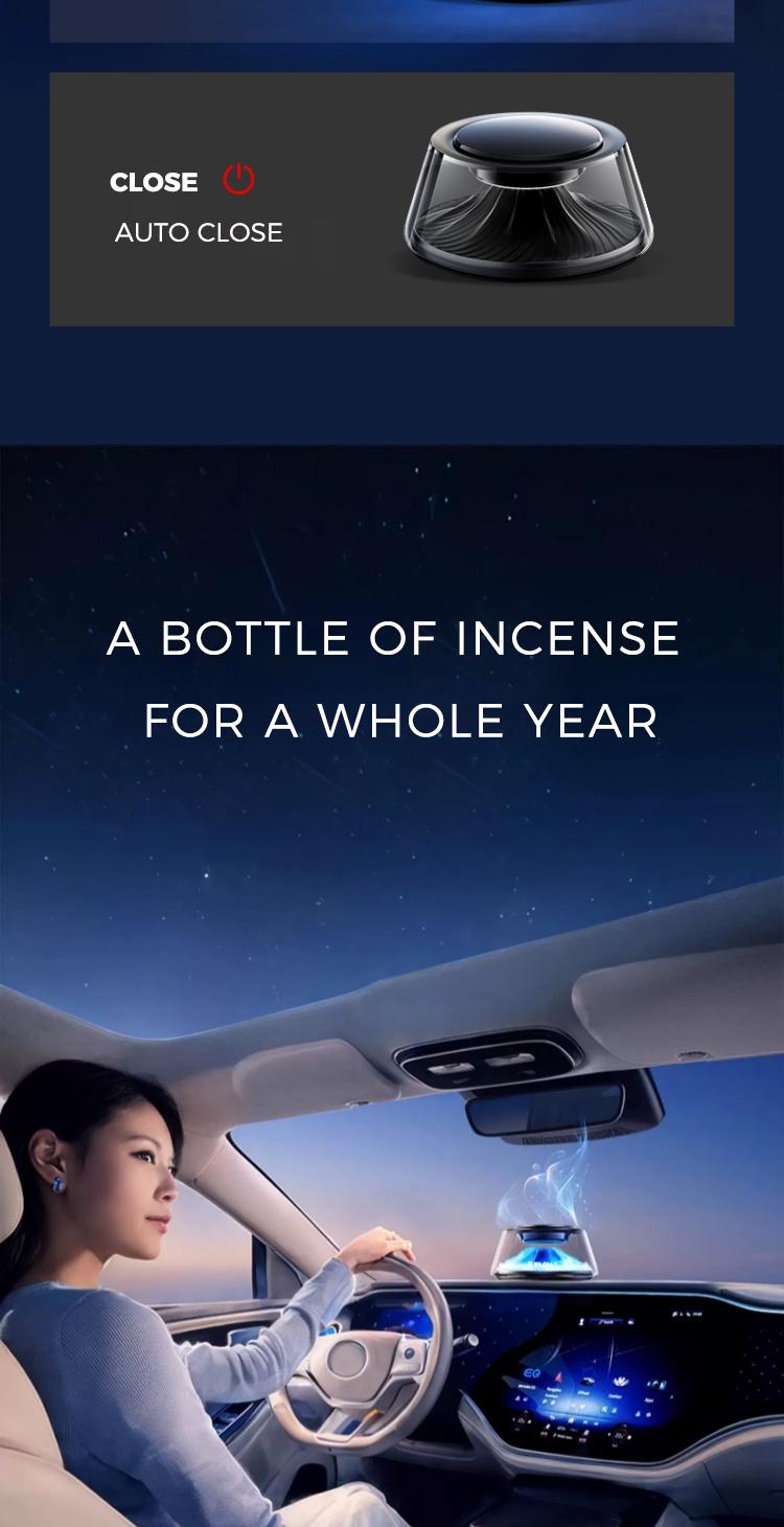 BiLOLLY Smart Car Air Freshener, Premium Scenic Scent Car Fragrance, Auto On/Off, Adjustable Intensity, Fuji Morning Glow and Pine Forest Secret Fragrance Lasts for Six Months, 2025 New Car Diffuser, Car Fragrance