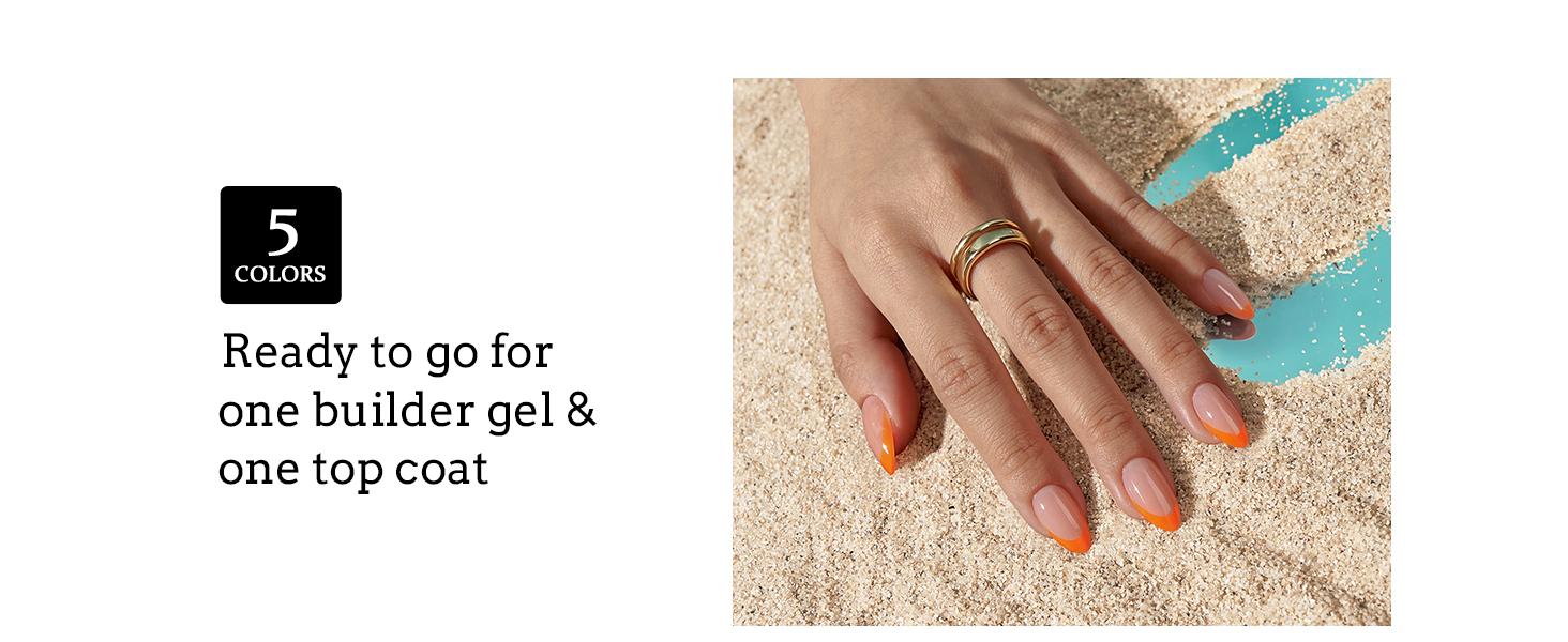 BTArtboxnails XCOATTIPS Press on Nails - 150pcs Brighter pastel Short Square or Almond or Coffin French Tips, Peach base Soft Gel False Nail, Soak Off Acrylic Fake Nails Extensions