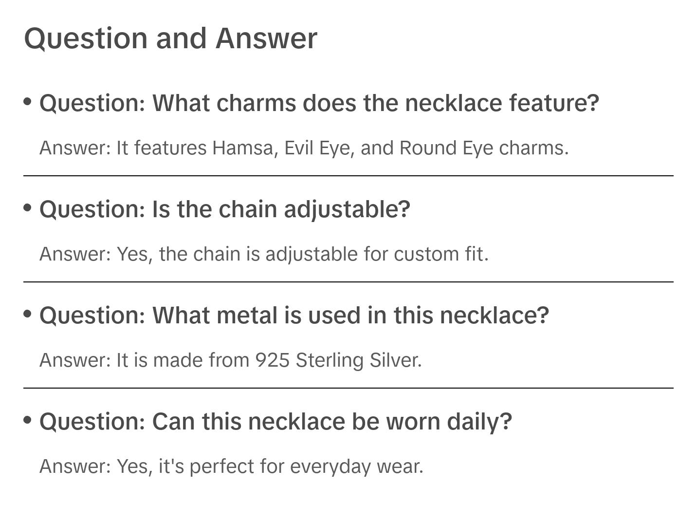 My Daily Styles 925 Sterling Silver CZ Layered Y Necklace with Hamsa, Evil Eye, and Round Eye Charms - Adjustable Chain