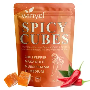 Winyel Spicy Cubes - Daily Energy & Intimacy Support Gummies for Men, Peach Flavor