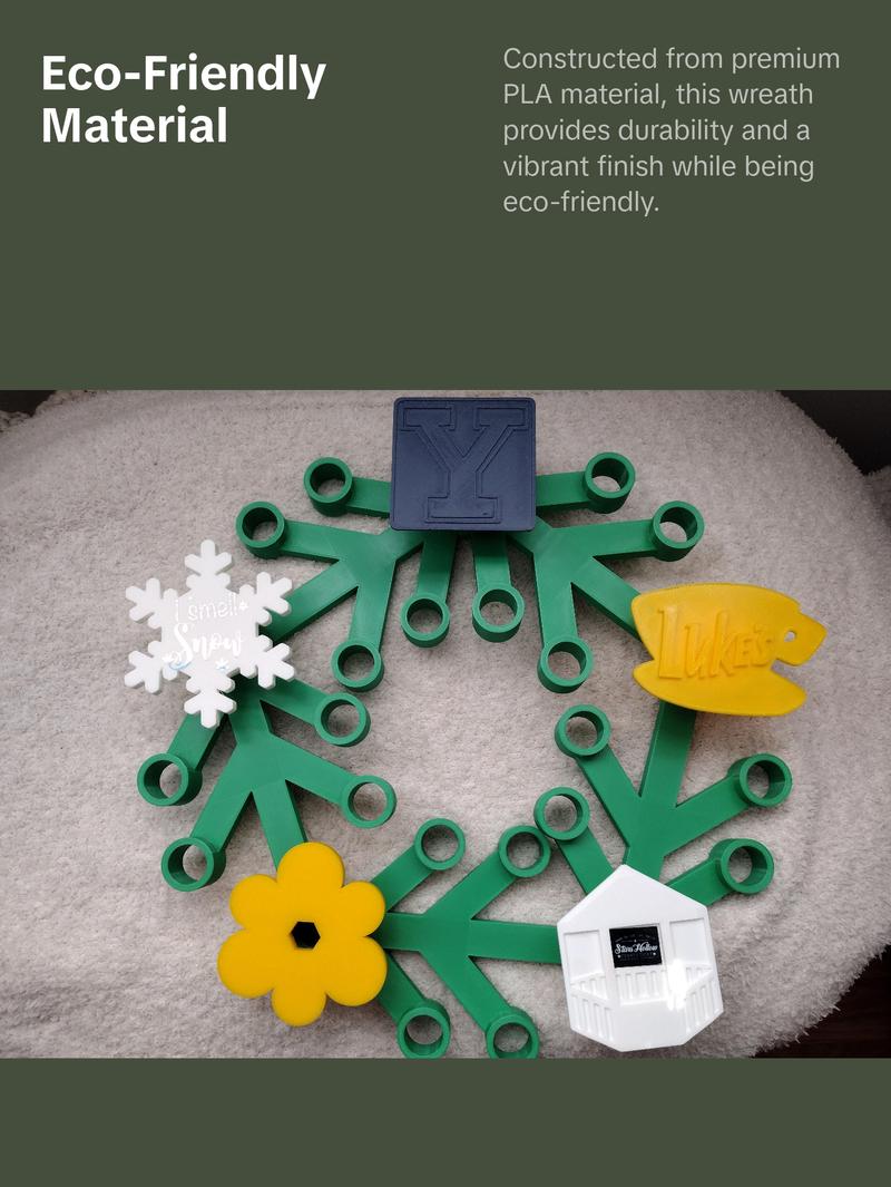 G.G. 3D-Printed Wreath – Customizable Stars Hollow-Inspired Decor