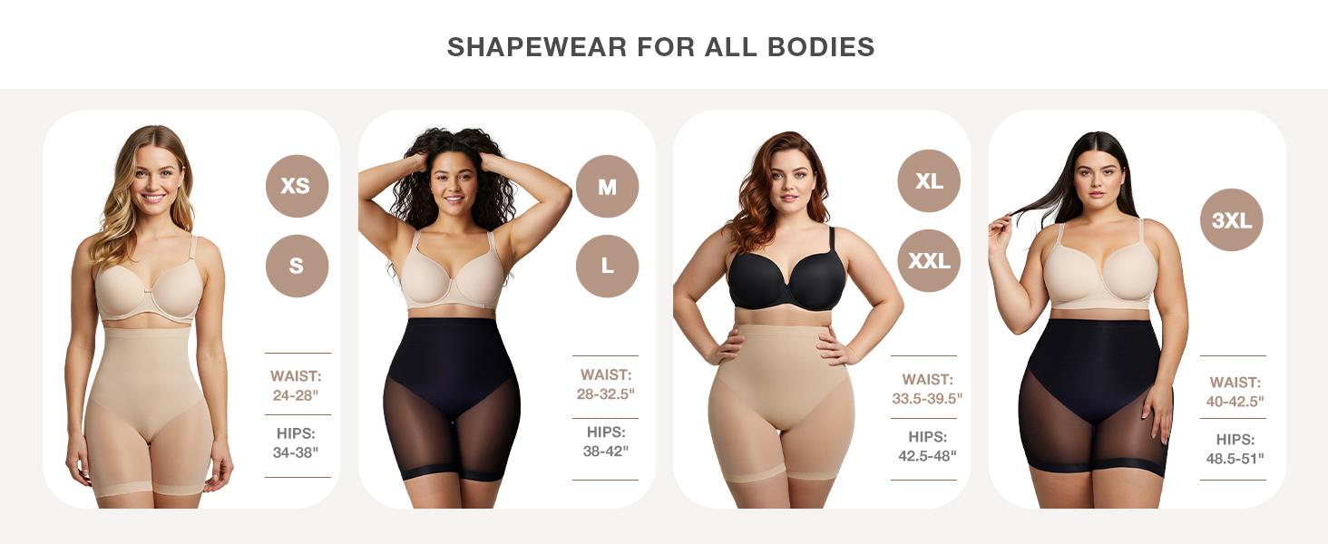 FeelinGirl Mesh Tummy Control Shapewear Shorts for Women Butt Lifting Body Shaper Thigh Slimmer Panties Underwear SpringStatements