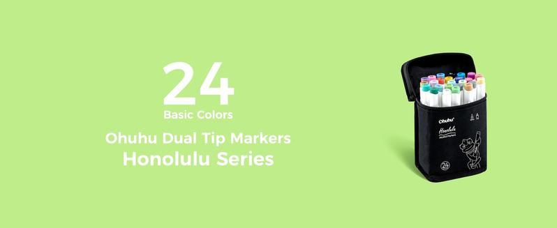 Ohuhu Alcohol Markers: Brush & Chisel Dual Tips - From 24 Colors to 320 Colors - Honolulu Series Full Color Range - Double Tipped Art Sketch Marker Set - Refillable Ink - Honolulu Series of Ohuhuart Ohuhu Alcohol Markers: Brush & Chisel Dual Tips - From 24 Colors to 320 Colors - Honolulu Series Full Color Range - Double Tipped Art Sketch Marker Set - Refillable Ink - Honolulu Series of Ohuhuart