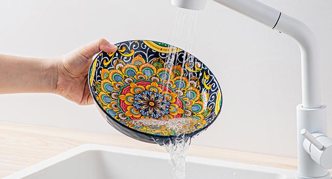 vancasso Pasta Bowls, Ceramic Salad Bowls of 6, 32 oz Large Corlorful Serving Bowls for Kitchen, Dishwasher & Microwave Safe Soup Bowls, Pasta Plates Tableware