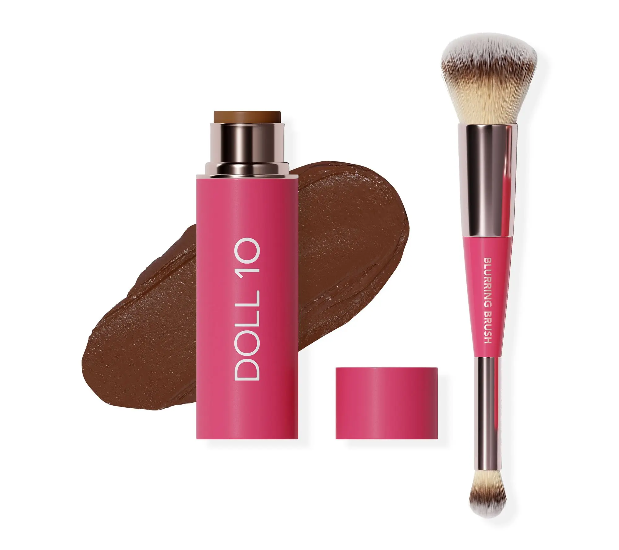 Doll 10 Peptide Blur Stick Foundation with Brush
