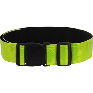 Neon Yellow Reflective US Army Physical Training PT Belt - High Visibility Adjustable Safety Belt