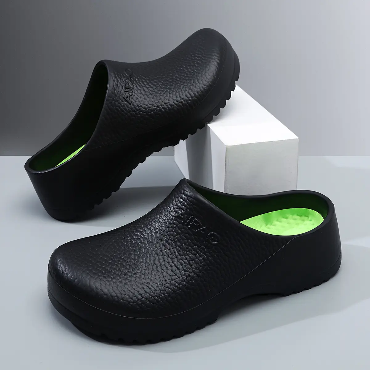 Men's Non-Slip Chef Work Clogs | Waterproof EVA Cushioned Footbed All Day Standing Work Shoes