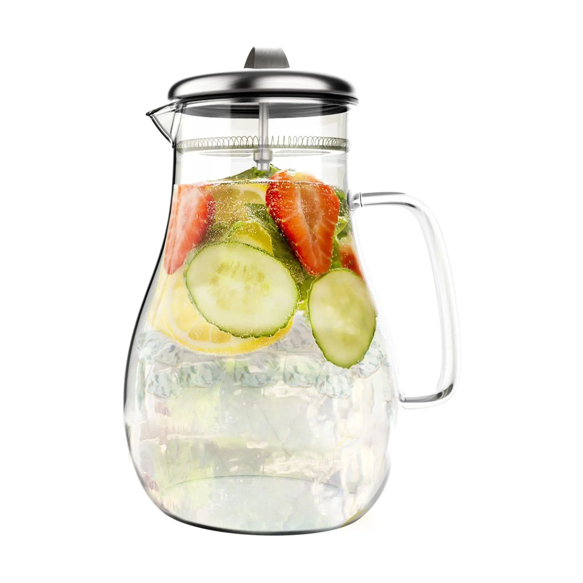 Classic Cuisine 64-oz Glass Pitcher with SS Filter Lid