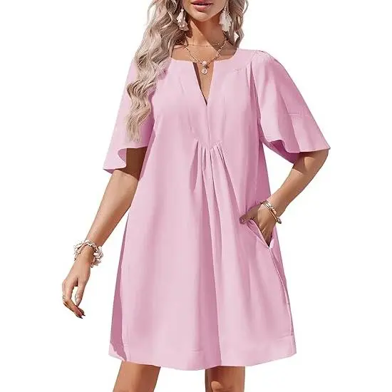 loose fitting shift dresses Trina Turk Women's Honeysuckle Short Dolman Sleeve Shift Dress in Ink size Medium main image 1