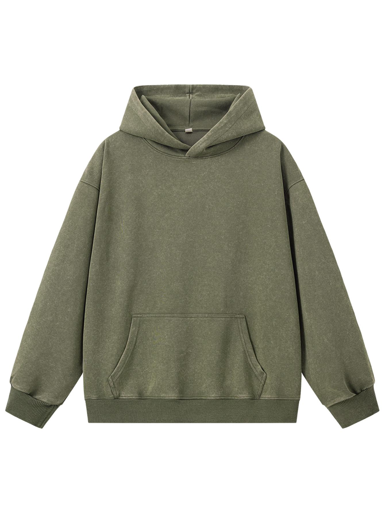 CCCMAI Men's Solid Color Loose Fit Hooded Sweatshirt Regular Fit Casual Long Sleeve Hoodie for Fall & Winter Men's Clothing for Everyday Wear with Quality Hem and Cuff Design Menswear Tops Pullover