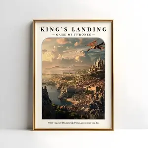 Game of Thrones Kings Landing: King's Landing Unframed Poster - Game of Thrones Westeros Wall Art - George R.R. Martin Fantasy Decor - Iron Throne Capital Print