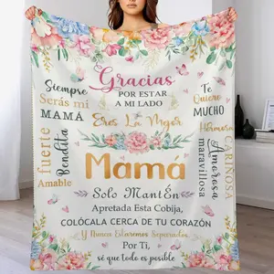 Spanish Love Poem Blanket for Mom ,Mother Daughter Gifts for Mom Blanket | Birthday Gifts for Mom, Grandma, Wife, Sister, Daughter, Aunt and Best Friend | Ideal for Mother's Day and Christmas ，Mother's Day Blanket