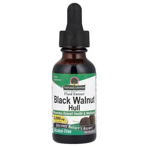 Nature's Answer Black Walnut Hull, Fluid Extract, Alcohol-Free, 2,000 mg, 1 fl oz (30 mL)