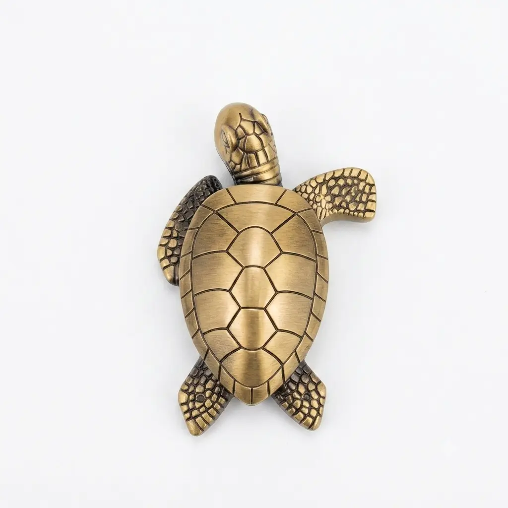 Antique Brass Turtle Lighter (No Butane Gas Included )- Cool Novelty Desk Ornament Refillable Heavyweight Metal Pocket Lighter Decorative Collectible Valentine's Day Father's Day Unique Funny Surprise Gifts for Him/Her