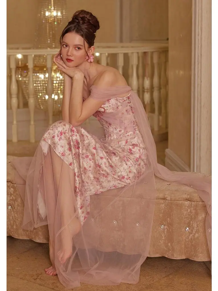 Floral Disc Fairy Corset Dress,LaceMade Official Authentic Casual Womenswear with Back Zipper & Floral Collar for Elegant Detailing SwimWeek