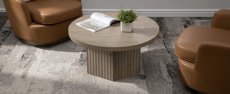 SICOTAS Round Coffee Table for Living Room, Modern Fluted Circle Center Coffee Table with Storage, 32" Accent Tea Dining Table for Apartment, Grey Alder SICOTAS Round Coffee Table for Living Room, Modern Fluted Circle Center Coffee Table with Storage, 32" Accent Tea Dining Table for Apartment, Grey Alder