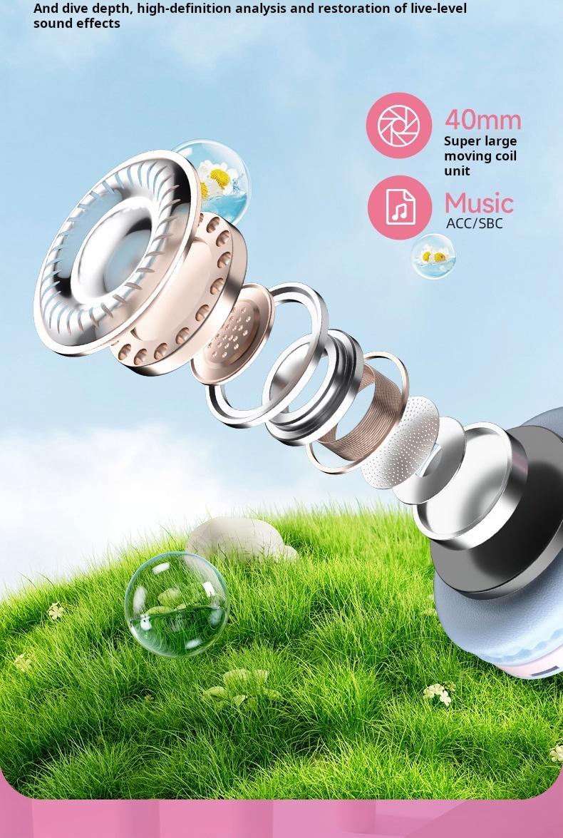 ROEL-PLAY Wireless Bluetooth Cat Ear Headphones LED Light Up Foldable Over Ear with Built in Microphone Long Battery Life for Phone Tablet iPad Laptop Computer for Kids Teens and Adults Convenience