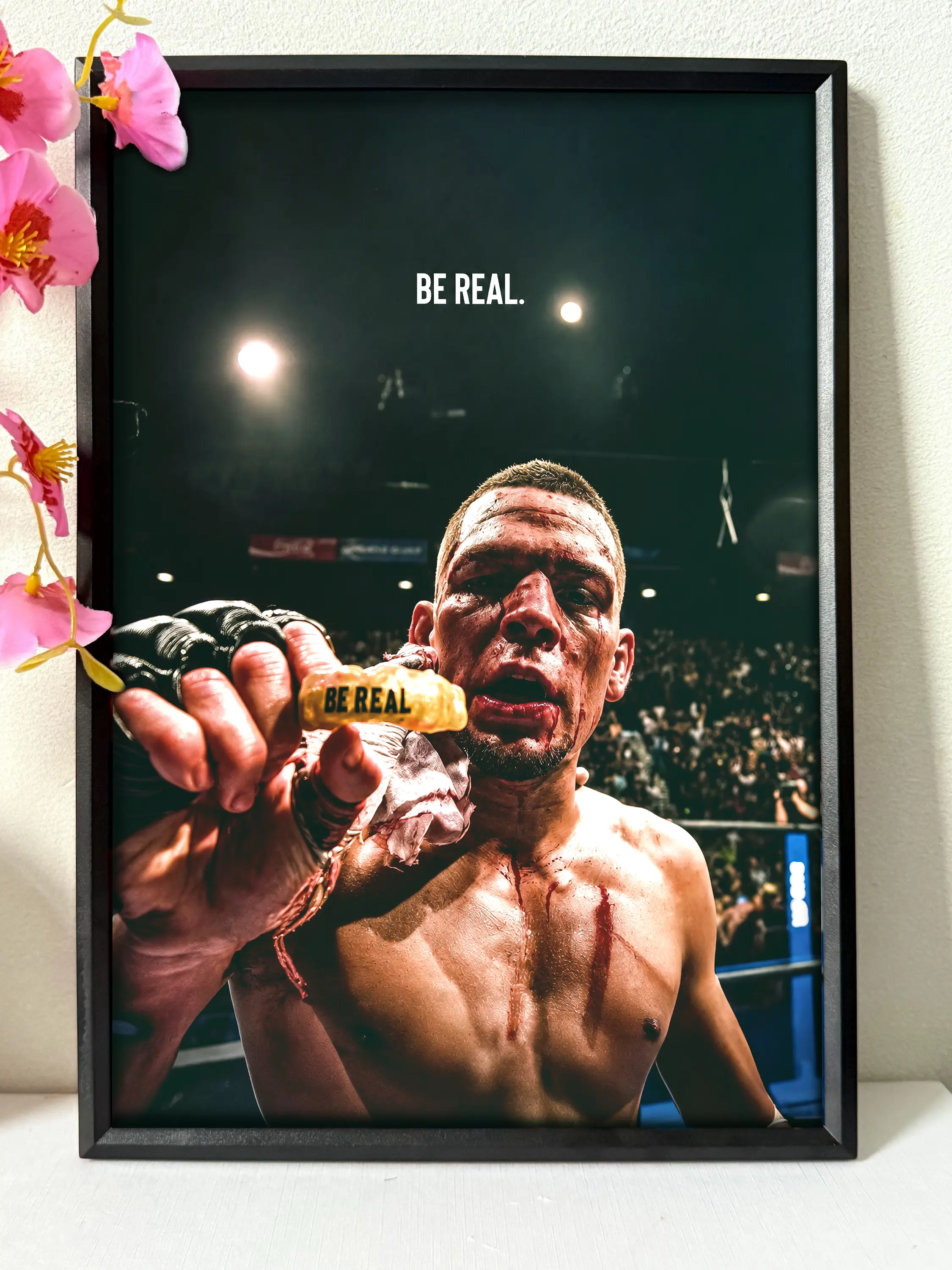 Nate Diaz UFC Fighter MMA Poster| Home decor| Room Decor | Vintage Retro Print| High Quality Print| POSTER UNFRAMED  MMA Nate Conor Mcgregor