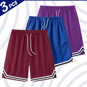 American basketball style—absolutely stunning!Three-pack loose, clean-cut shorts—pair them with jerseys and sneakers for an effortlessly sporty look!