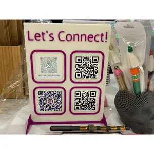 Multi QR Code Business Social Media Sign | Payment Sign | Custom 