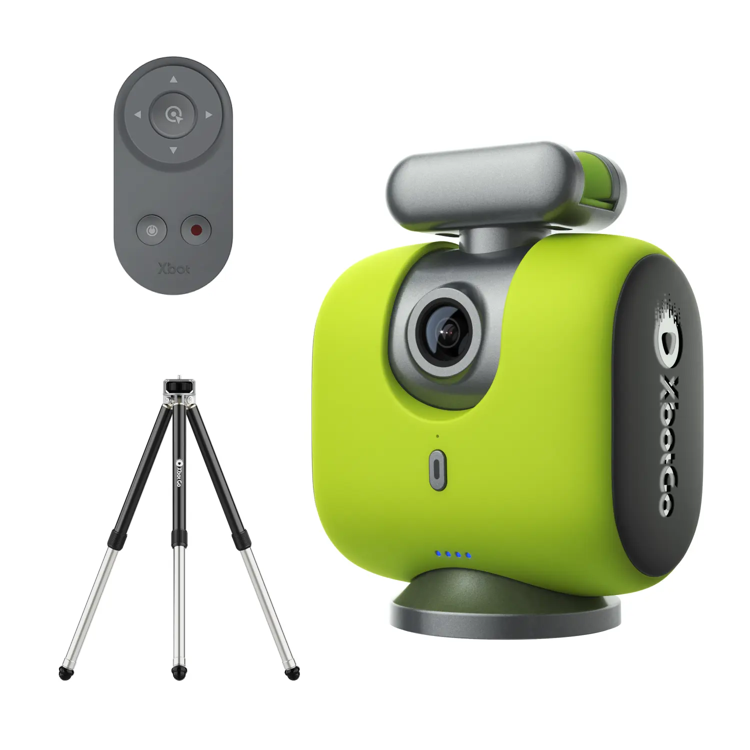 XbotGo Chameleon AI Sports Camera(Lemon Green) + T1 Tripod Bundle, 4K 60FPS Soccer Basketball Tracking Camera for Team Sports, Live Streaming