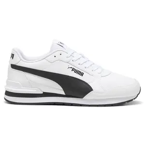 PUMA Mens St Runner V4 Leather Lace Up Sneakers Shoes Casual - Off White, White