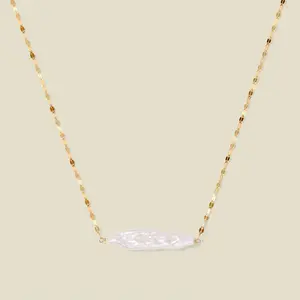 Baroque Pearl Bar Necklace
