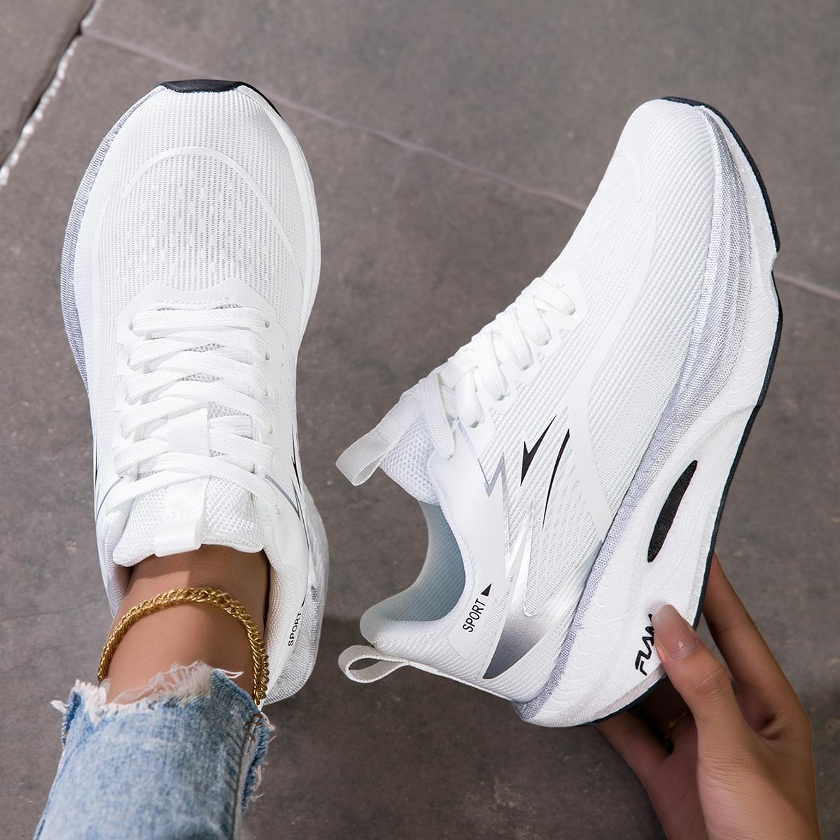 Women's lightweight breathable running shoes - carbon plate low top mesh design suitable for marathon, sprint and casual wear - all season sports shoes, sprint shoes, sports style, comfortable fit, sports shoes, fitness enthusiasts