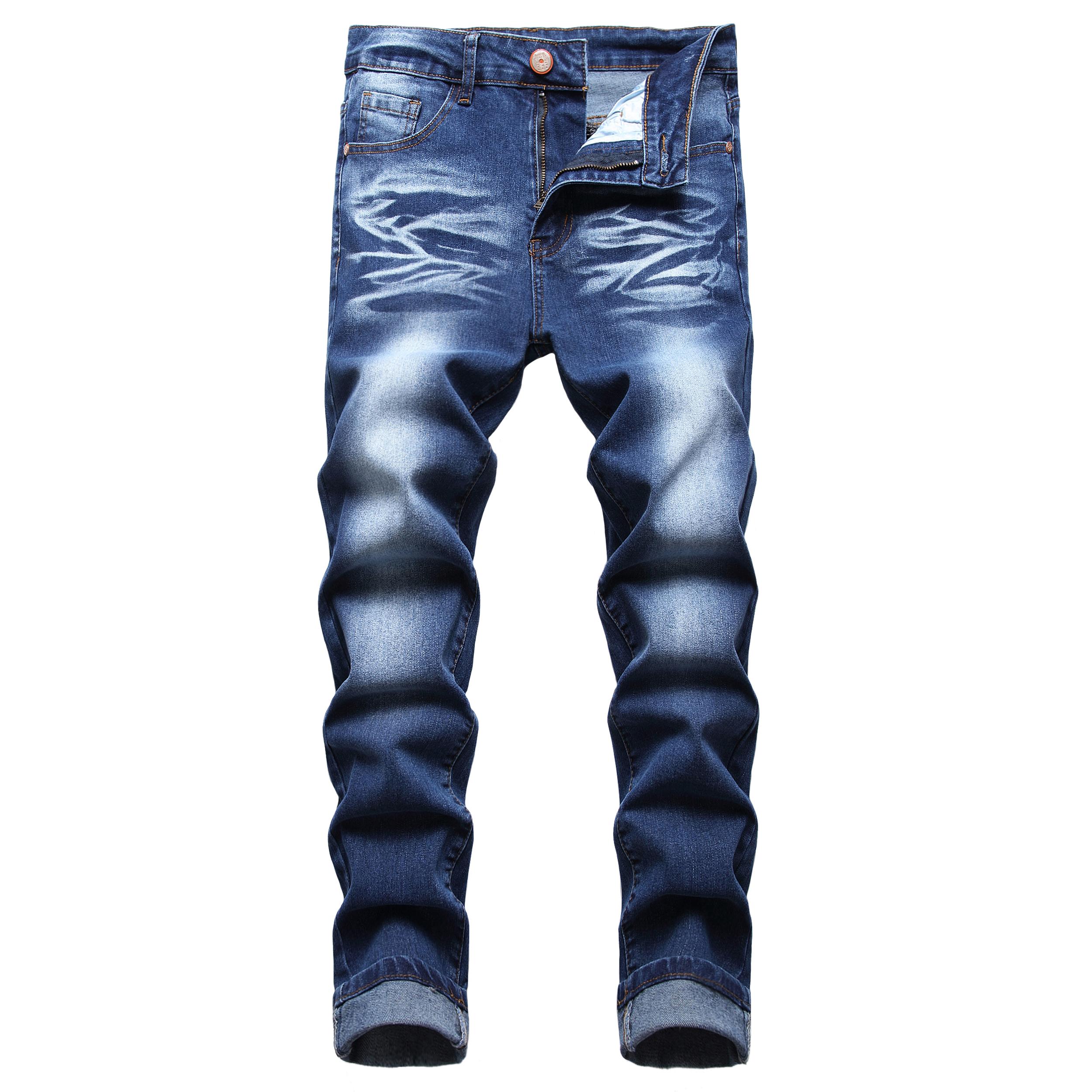 JUNBAOSS Men's Multi Pack Slim Fit Stretch Jeans Ripped Skinny Jeans for Men, Distressed Straight Leg Fashion Casual Popular Chic Comfort Flex Waist Denim Pants, Menswear Classic Street Style Cotton Fabric Jean Natural Hipster Personalized Stylish Jeans O