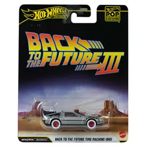 Hot Wheels Pop Culture 2026, DeLorean, BTTF Time Machine 1955, 1:64 Scale, Diecast Model Car