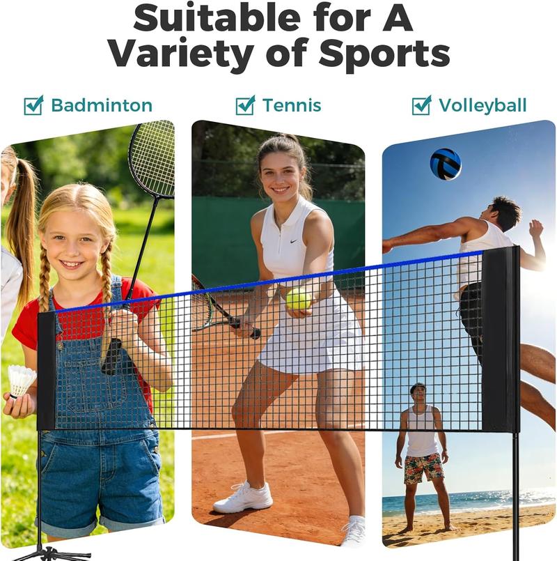 Height Adjustable Volleyball Net for Pool & Backyard, Portable Outdoor Sports Net with Carry Bag, 10FT/14FT/17FT, Red and Blue Available