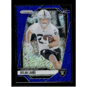 2024 Panini Prizm 330 Dylan Laube Blue Rookie /25 Las Vegas Raiders
