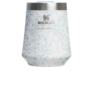 STANLEY x LoveShackFancy The Reserve Wine Tumbler Set Of 2 in Coquette Bow Winter Ice