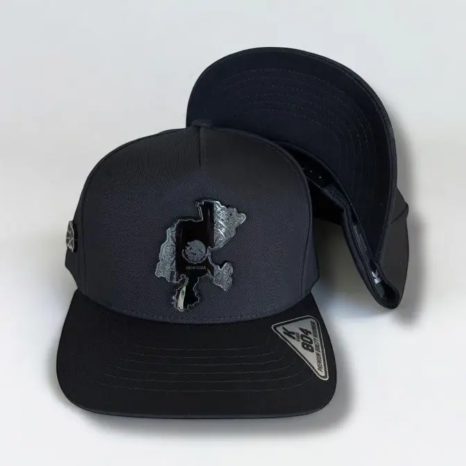 Zacatecas  Mexico Hats Black & Red SnapBack with Logo and Patch, Adjustable Fit