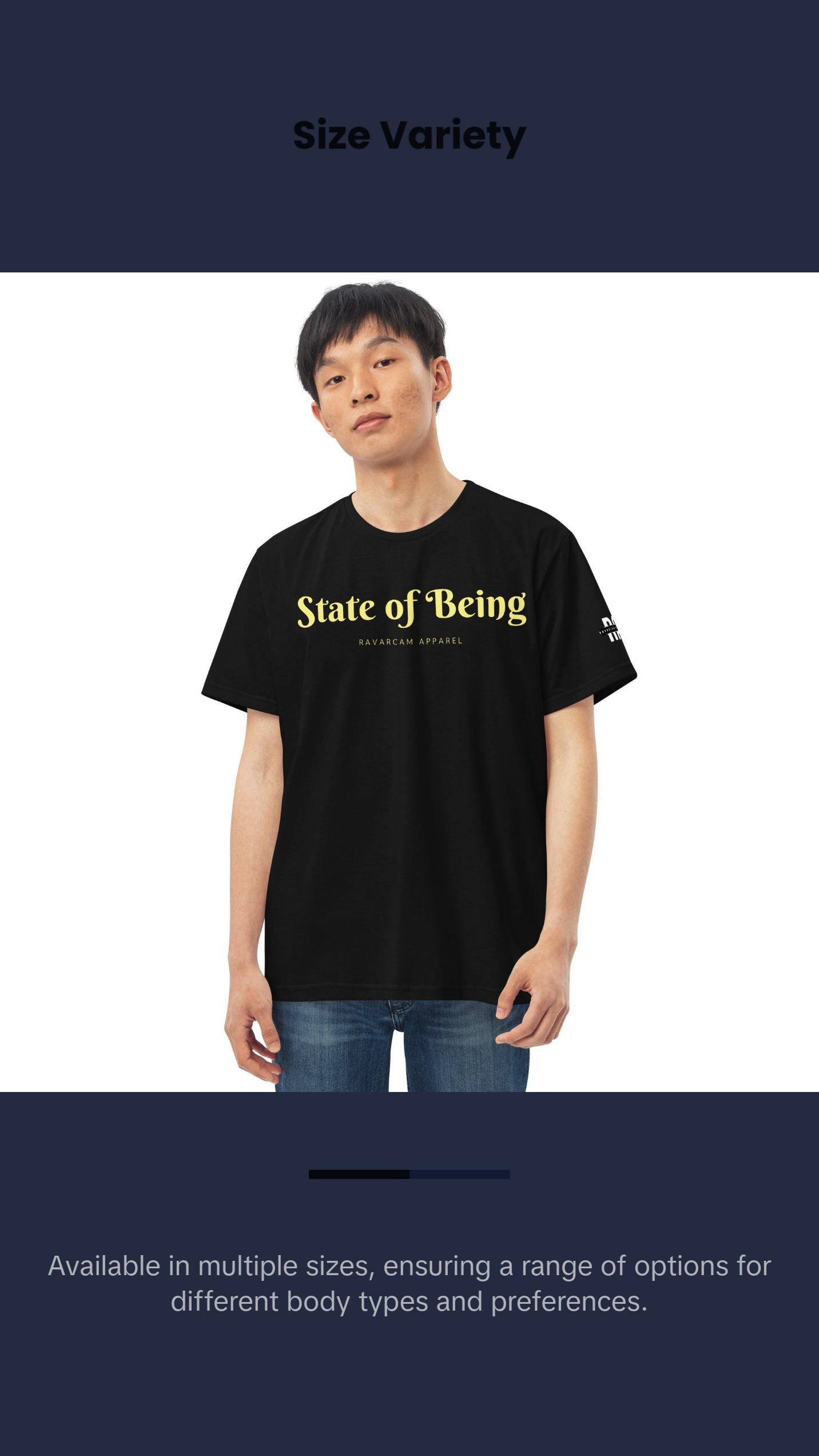State of Being. Men's fitted straight cut t-shirt
