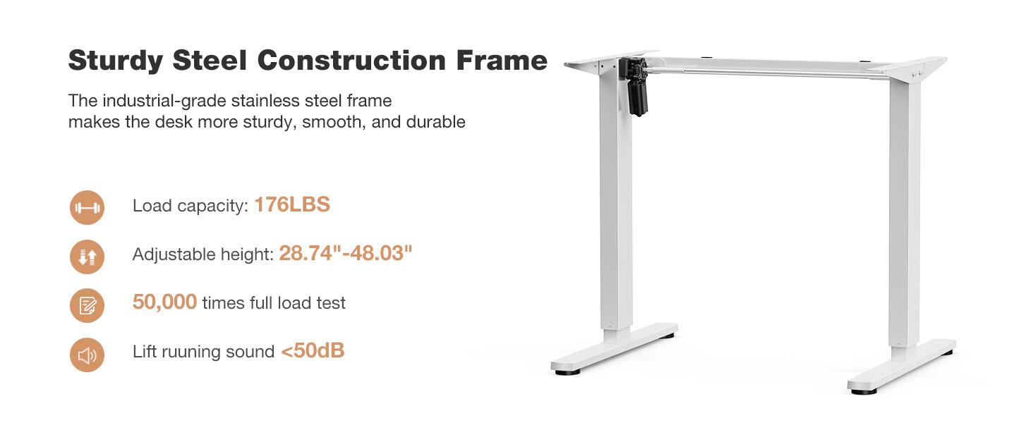 SweetFurniture S -  Electric Standing Desk with Memory Preset, Ergonomic Height Adjustable Table with T-Shaped Metal Bracket Modern Workstations